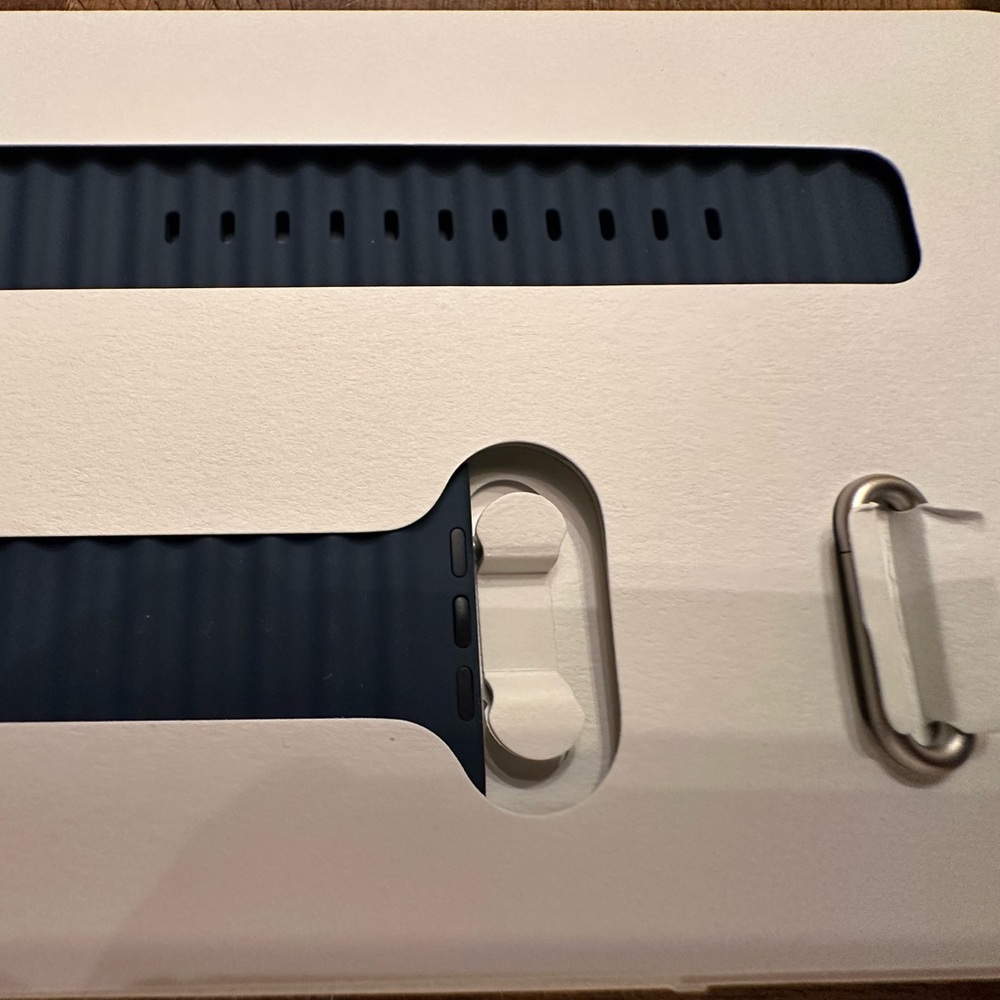 New open Authentic Apple Ultra Ocean Blue watchband.
